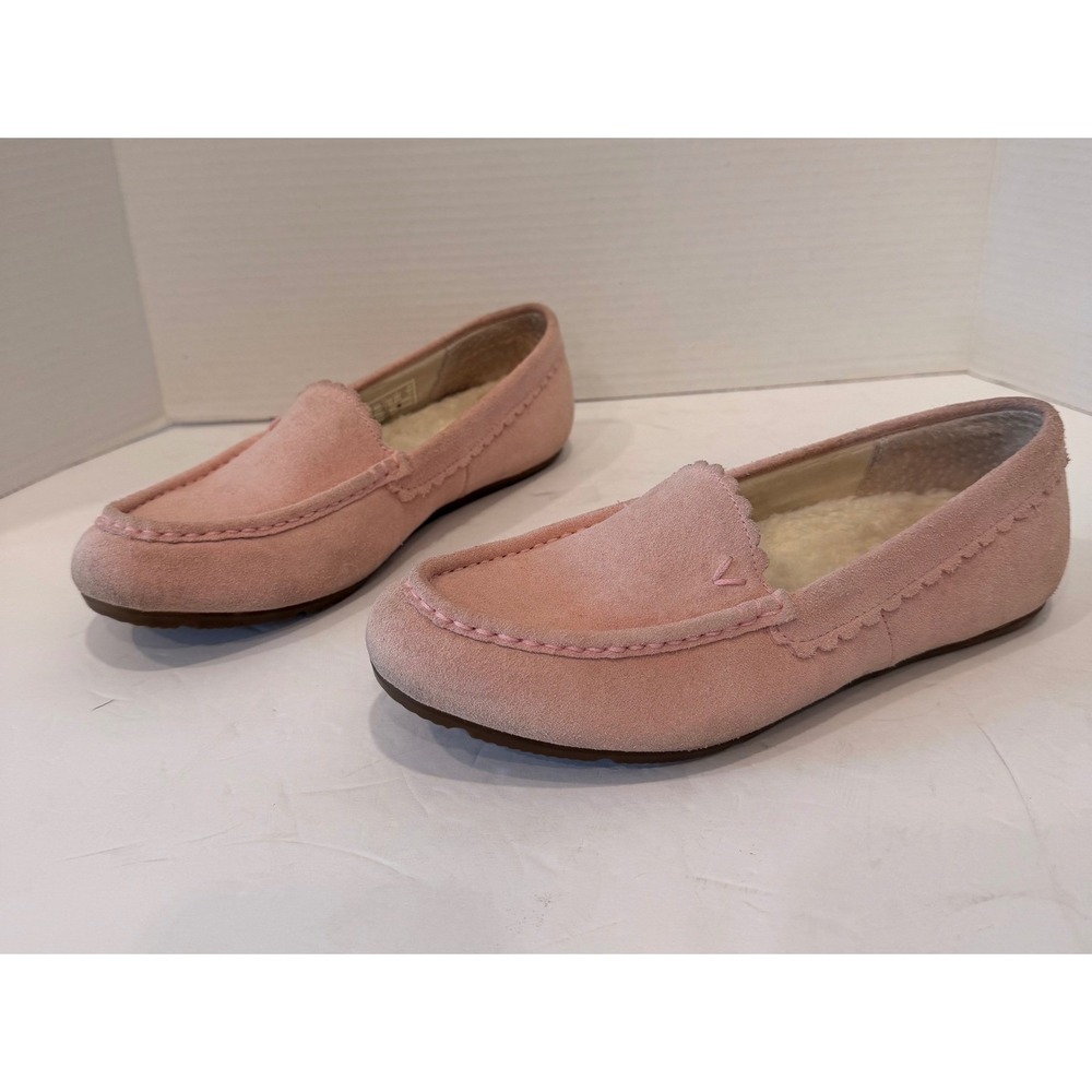 Vionic McKenzie‎ Haven Light Pink Suede Lined Slip On Comfort Slipper Shoes 7.5